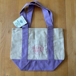BRAND NEW Trader Joe's Pastel Purple Mini Tote